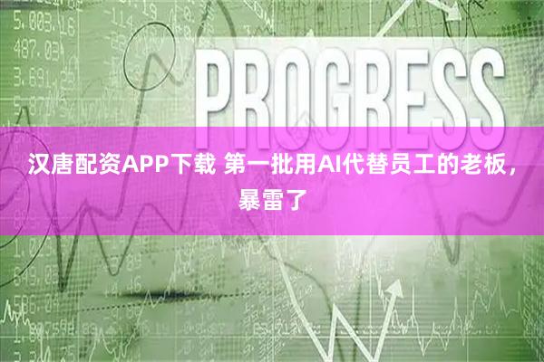 汉唐配资APP下载 第一批用AI代替员工的老板，暴雷了